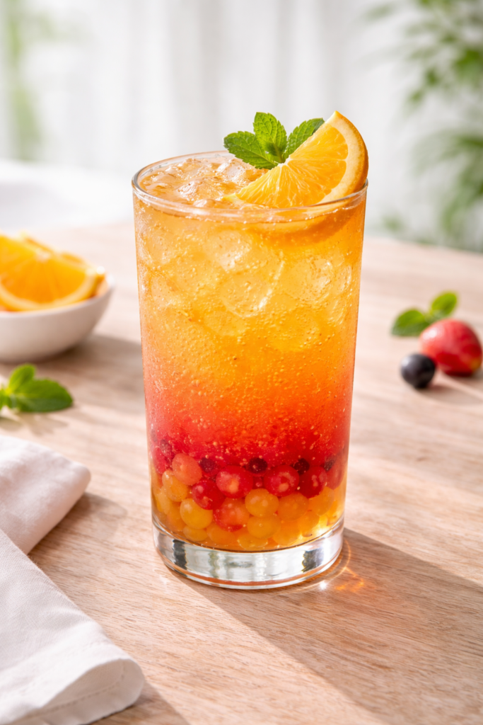 Sunset Bubble Tea long drink avantgard rooftop bar