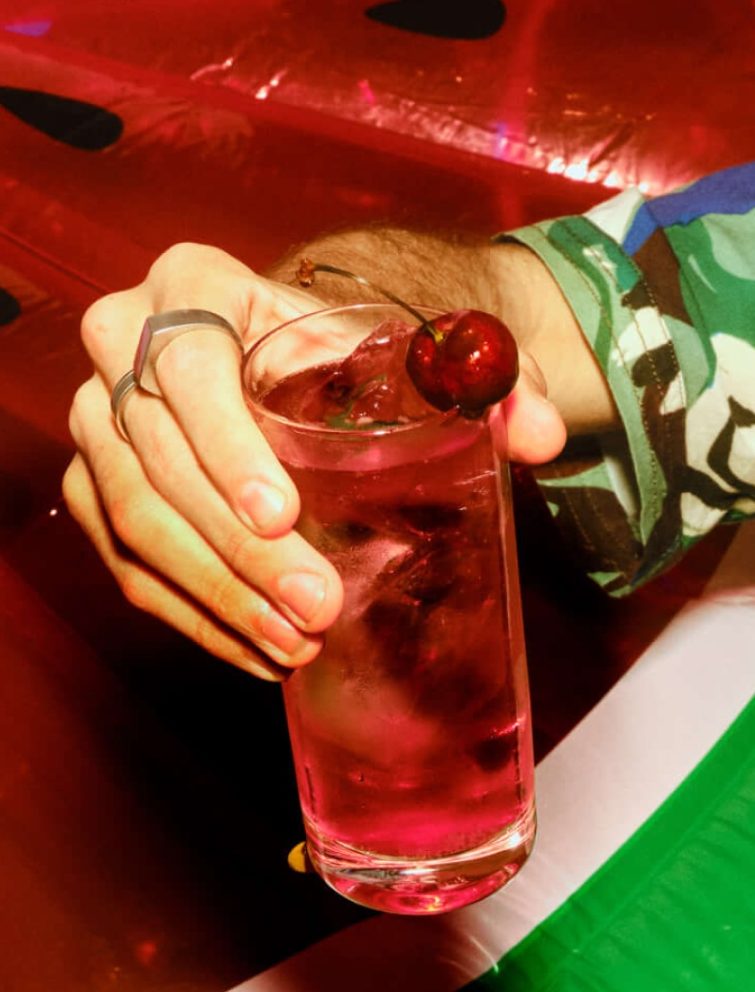 Barcelona Cherry Highball cocktail avantgard rooftop bar
